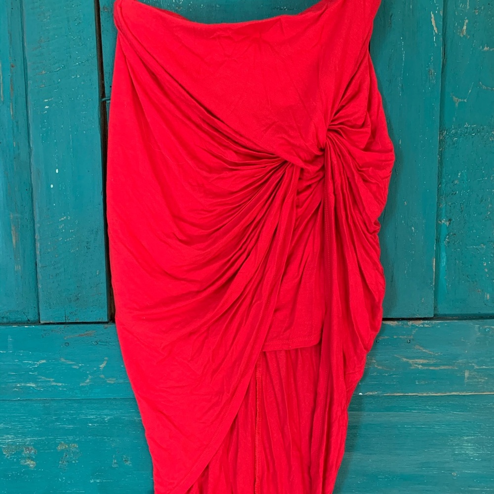 Red club mini skirt